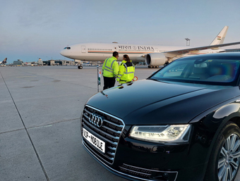 Stopover of the Indian President in Frankfurt, June 2023